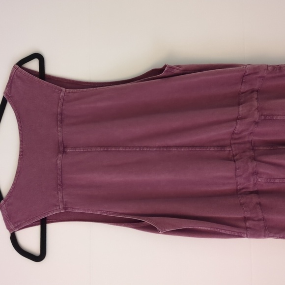 Free People One Billie Purple Plum Overalls Sleeveless Boho Hippie BeachJumpsuit - Picture 7 of 8